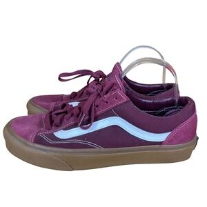 Vans Old Skool Burgundy Suede Gum Sole Skate Shoes Men's Size 9.5 Classic